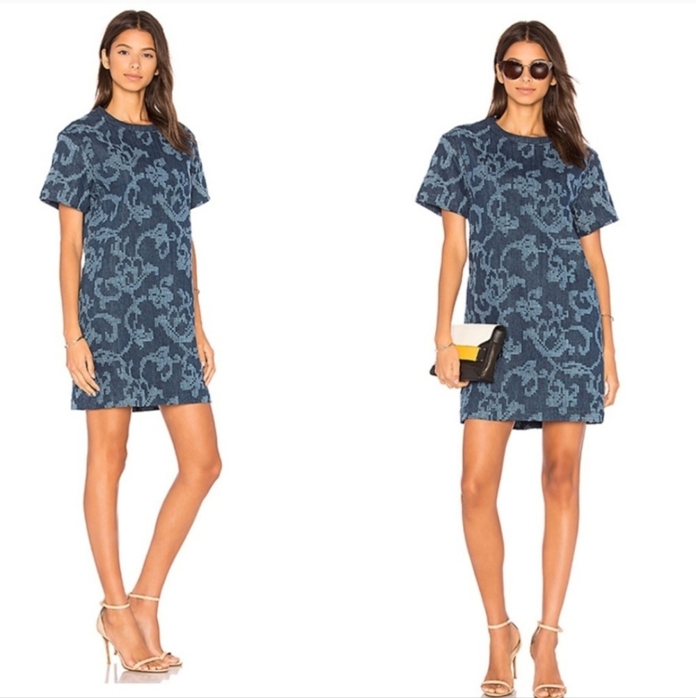 Rag & Bone Blue Patterned Mini Dress - Picture 4 of 12